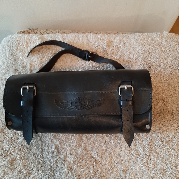 harley davidson leather tool bag